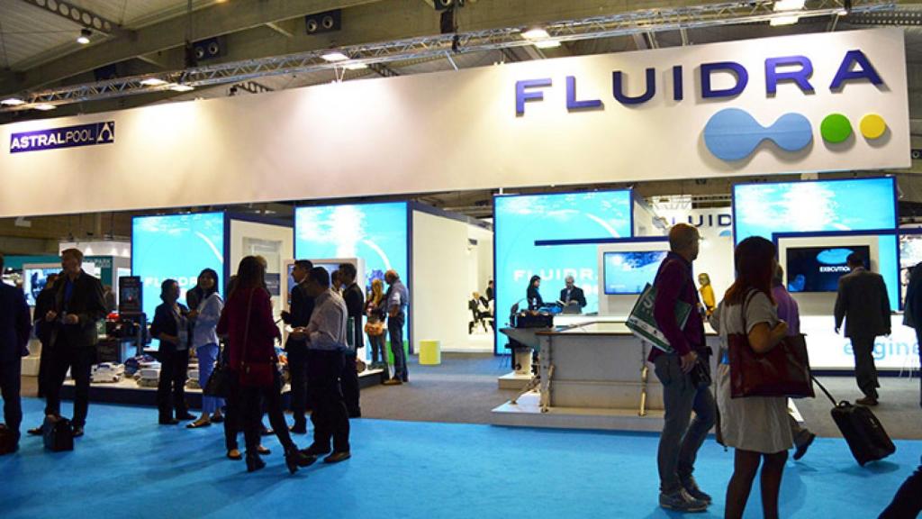 Stand de Fluidra, la multinacional catalana de gestión y tratamiento de piscinas