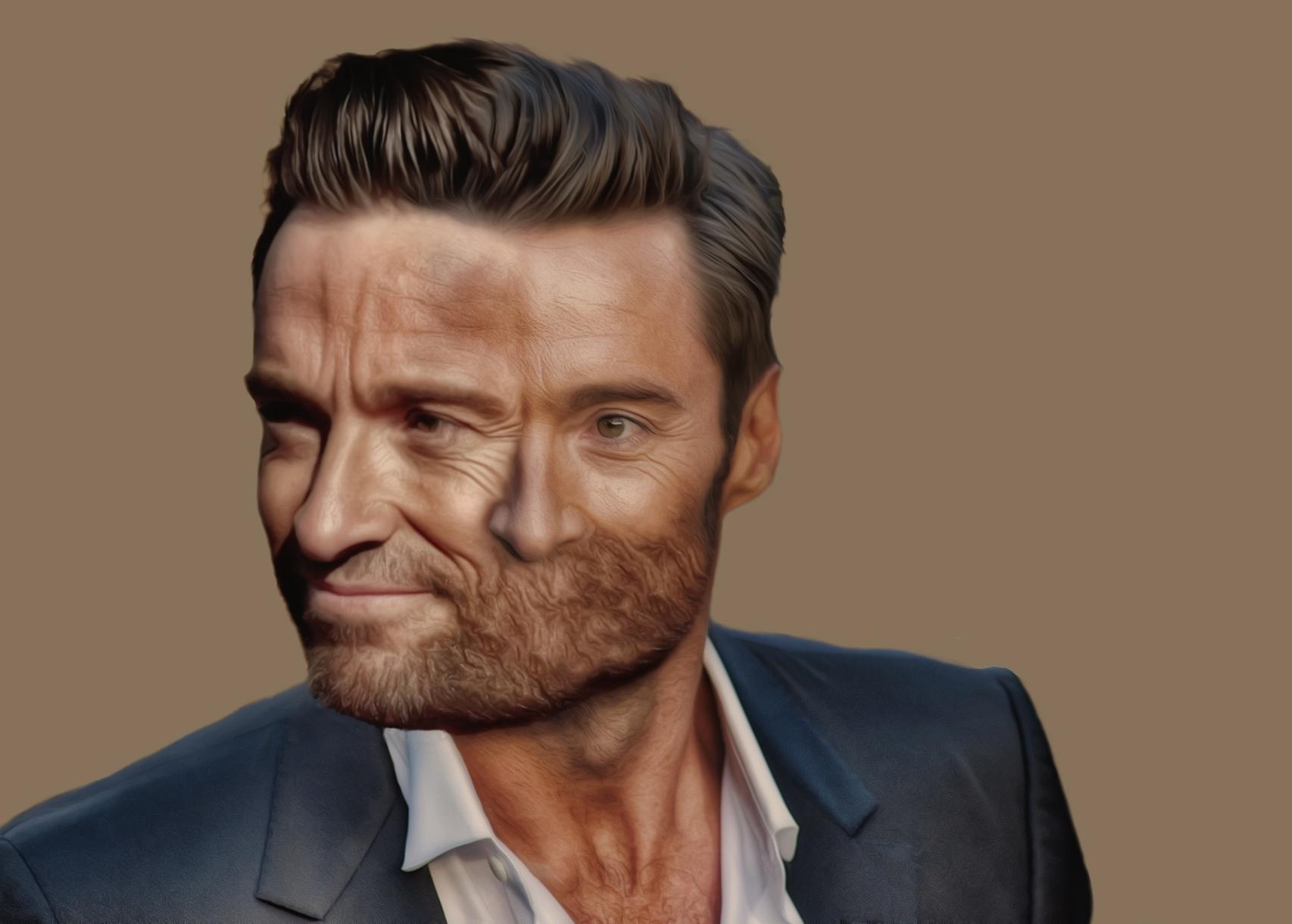 El actor Hugh Jackman visto por Javier Muñoz.