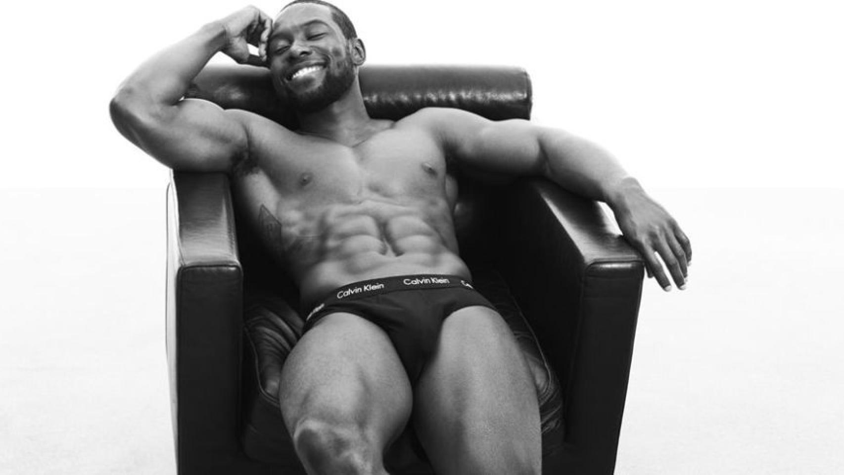 El actor Trevante Rhodes en una campaña publicitaria para Calvin Klein