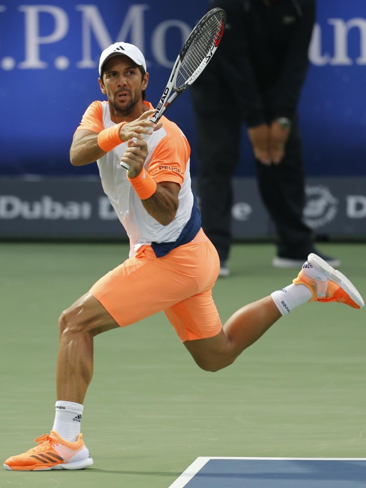 Verdasco en acción durante el torneo.