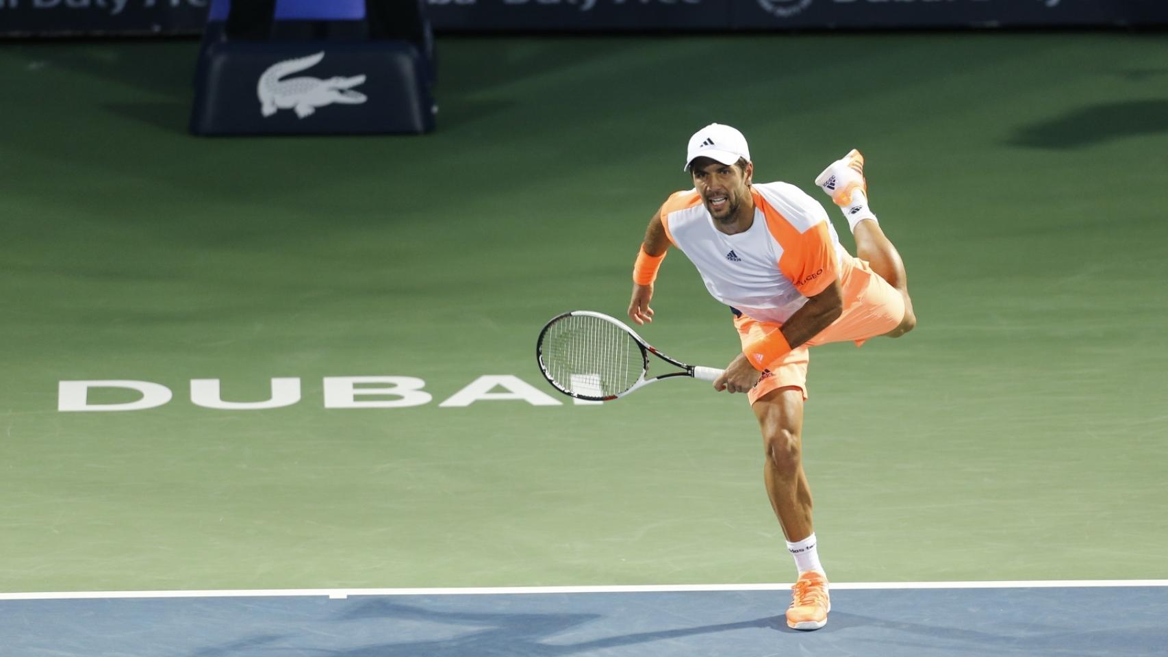 Fernando Verdasco durante un encuentro reciente en Dubái.