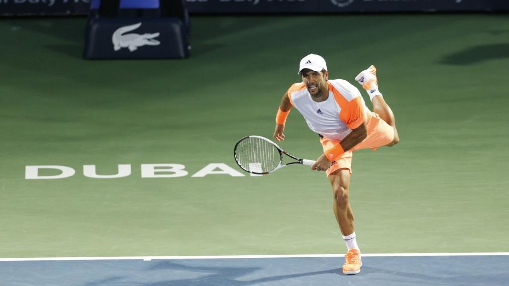 Fernando Verdasco durante un encuentro reciente en Dubái.