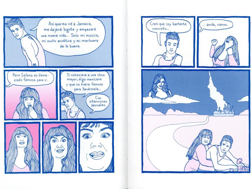 Gina escapa con Justin Bieber.