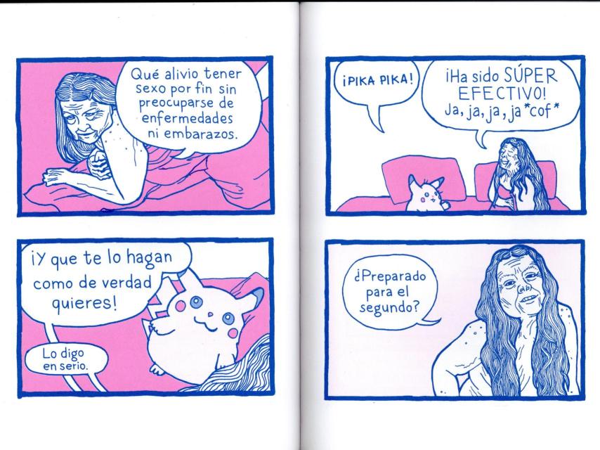 Gina se masturba con un dildo en forma de Pikachu.