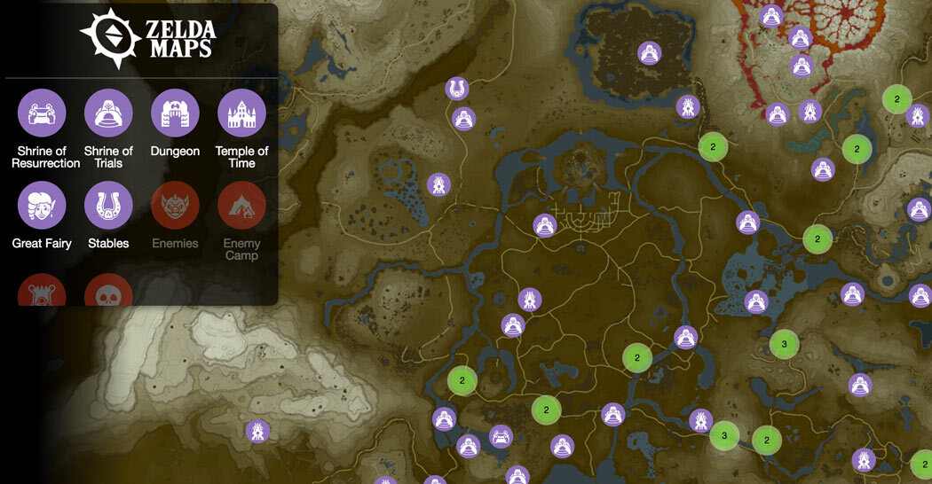 Este mapa del Zelda para Nintendo Switch te desvela todos los secretos