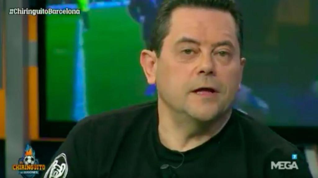 Roncero, en El Chiringuito. Foto: Twitter (@elchiringuitotv)