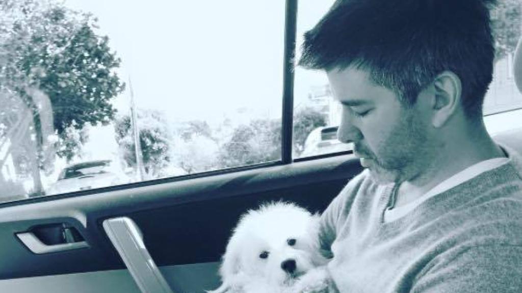 Kalanick con su perrito