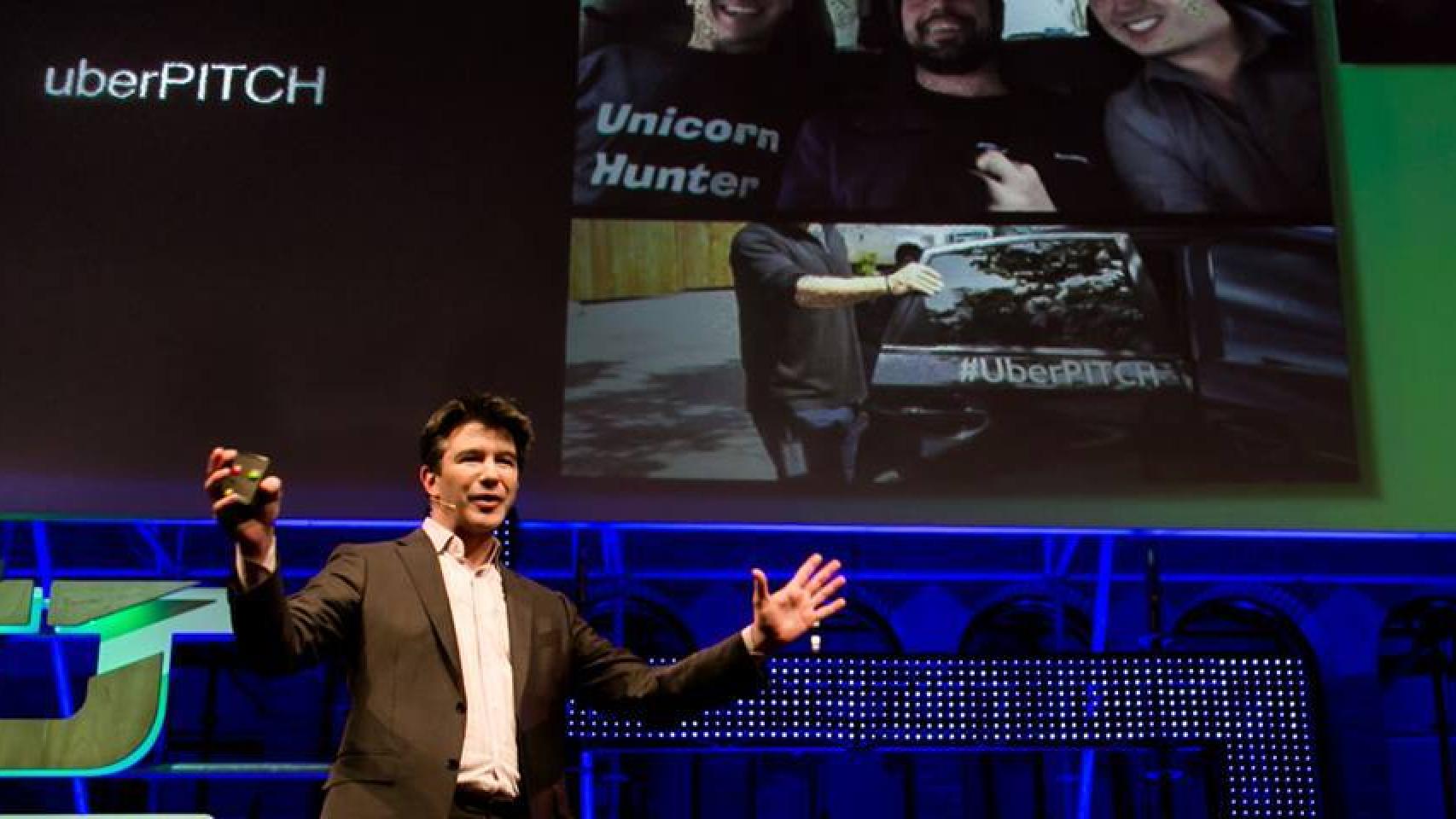 Travis Kalanick en un encuentro con emprendedores