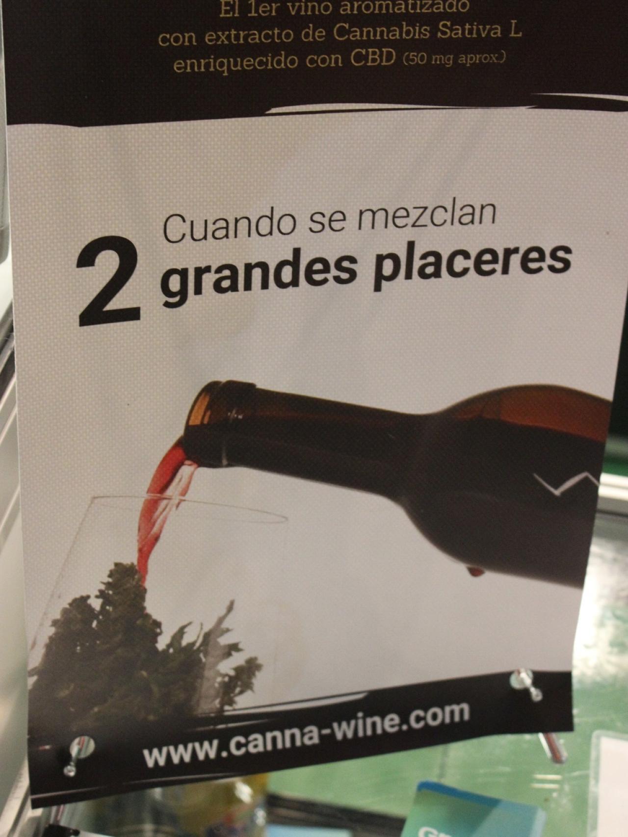 El vino cannábico contiene extracto de Cannabis Sátiva L.