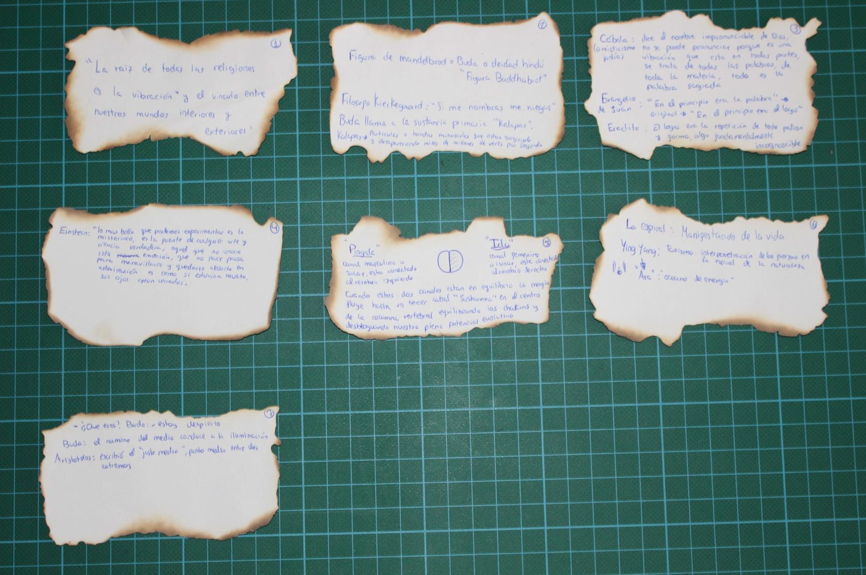 Algunas de las anotaciones manuscritas que la familia de Patricia encontró en su habitación.