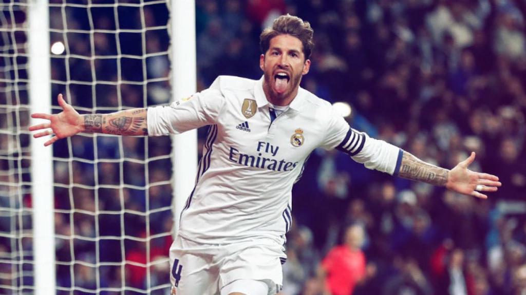 Ramos celebra su gol ante el Betis