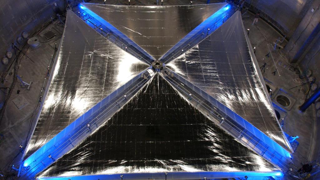 Prueba de una vela solar.