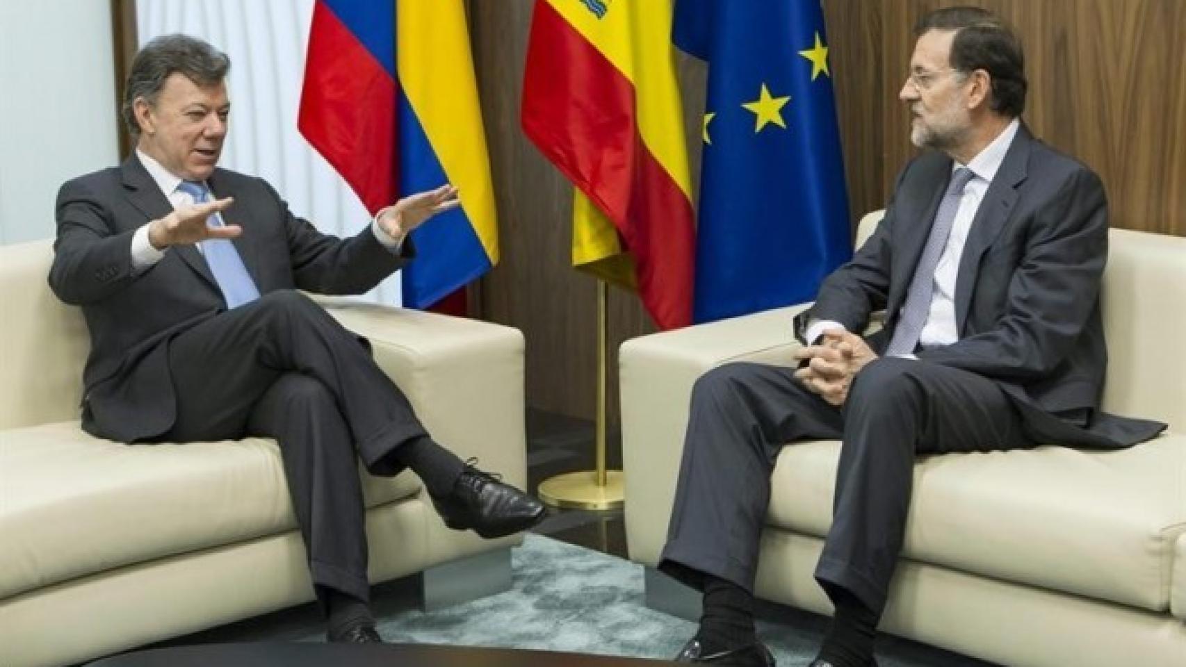 Reunión entre Juan Manuel Santos y Mariano Rajoy.