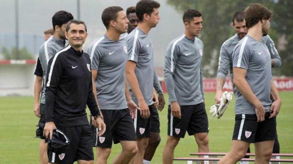 El Athñetic, durante un entrenamiento
