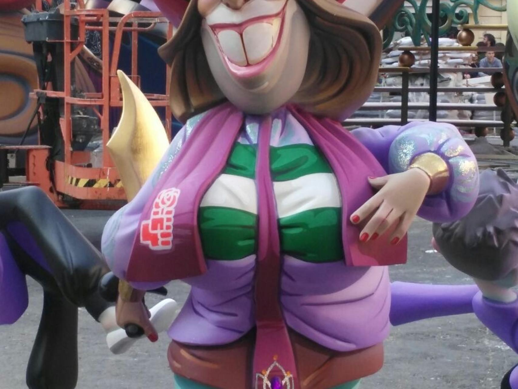 El ninot de Susana Díaz en las Fallas valencianas.