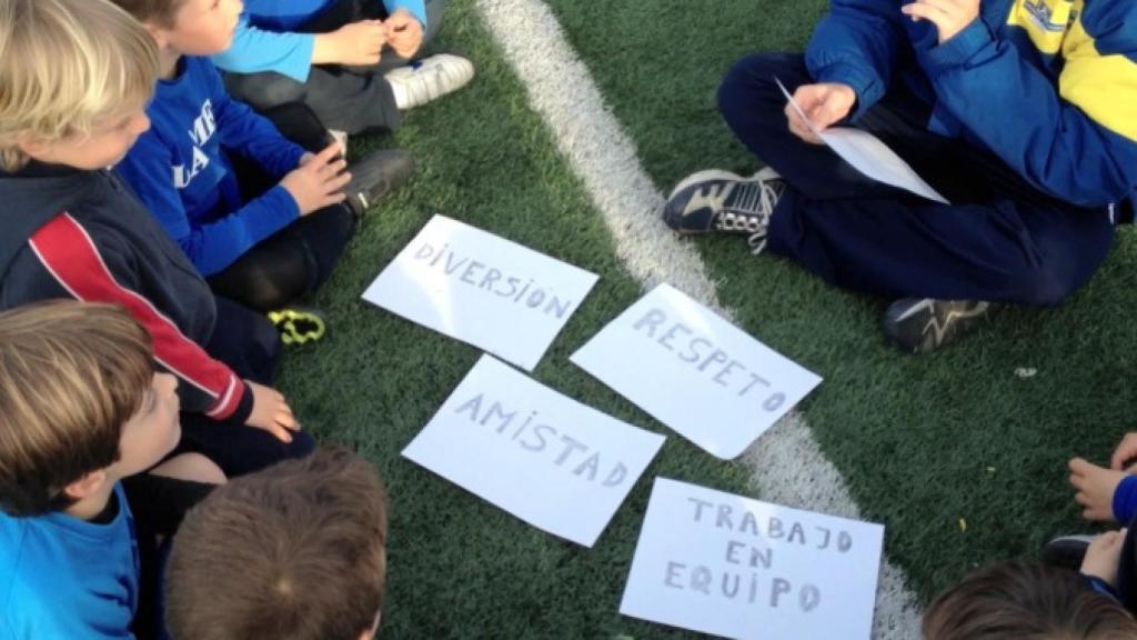 Un taller sobre valores para los jugadores.