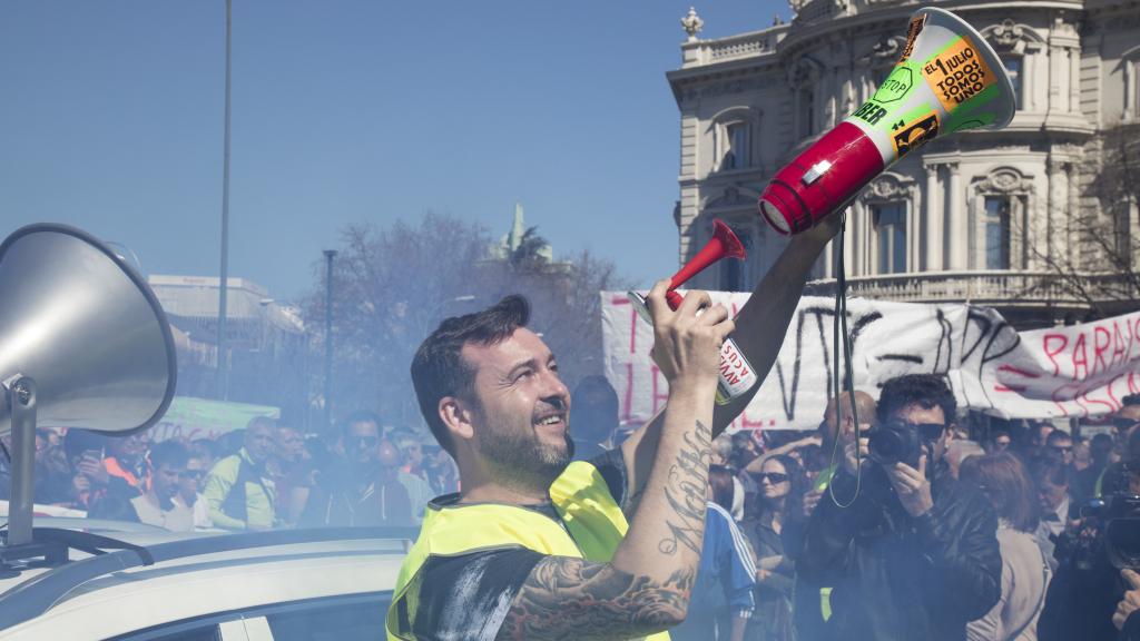 Los taxistas salieron a las calles de Madrid en marzo.