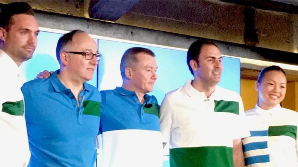 Luis Gallego, Willie Walsh y Javier Sánchez Prieto el día de la presentación de Level.