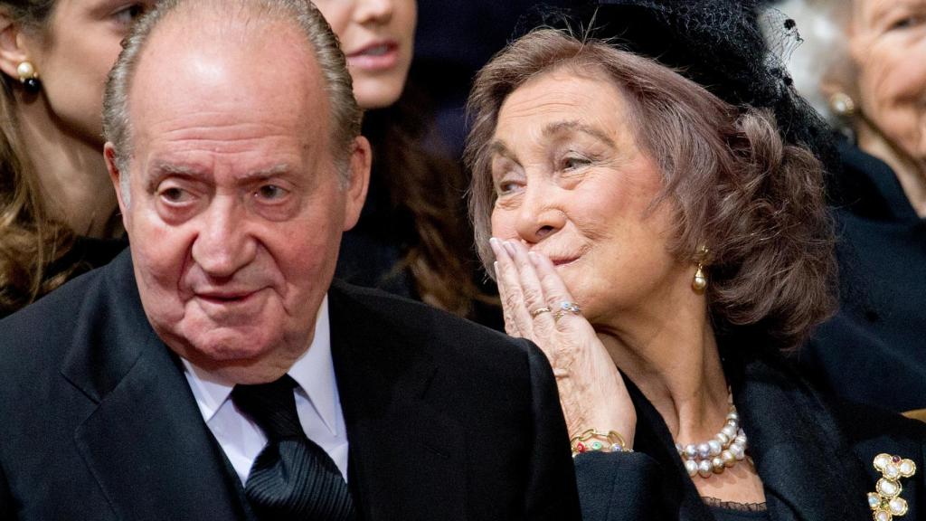 Don Juan Carlos I y doña Sofía, en Bruselas.