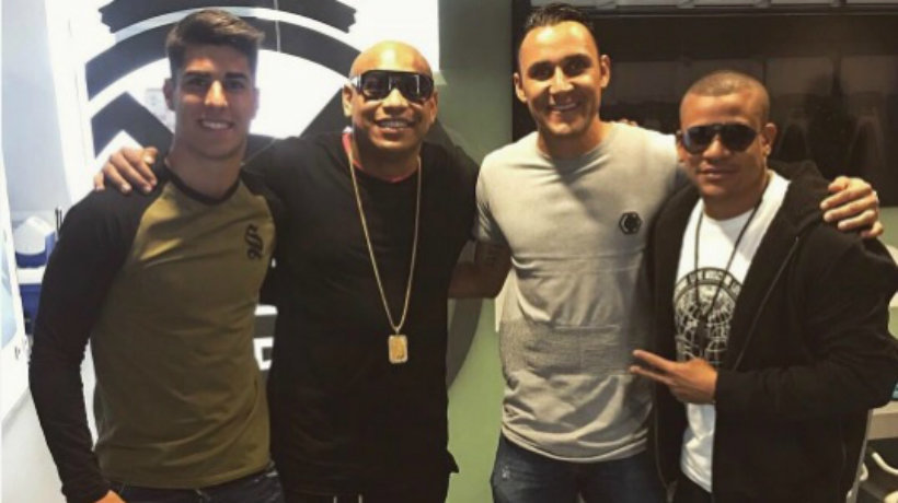 Asensio, Keylor y Gente de Zona. Foto: @marcoasensio10