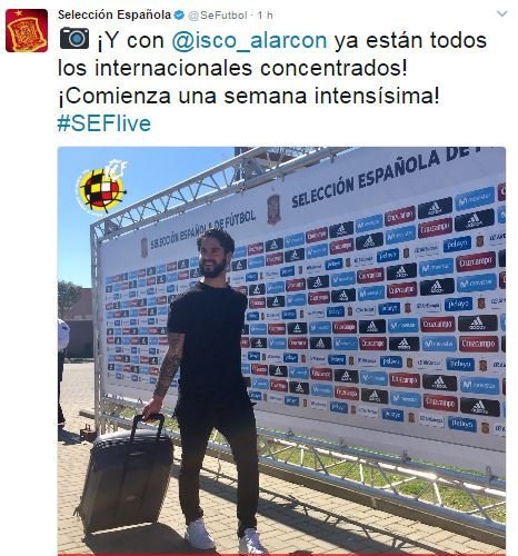Isco, el más tardón: último en llegar a la concentración de la Selección