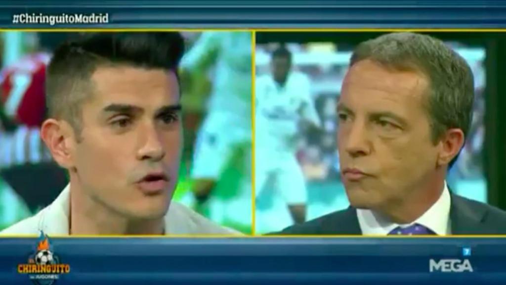 Álvaro Benito responde a Cristóbal Soria. Foto: Twitter (@elchiringuitotv)