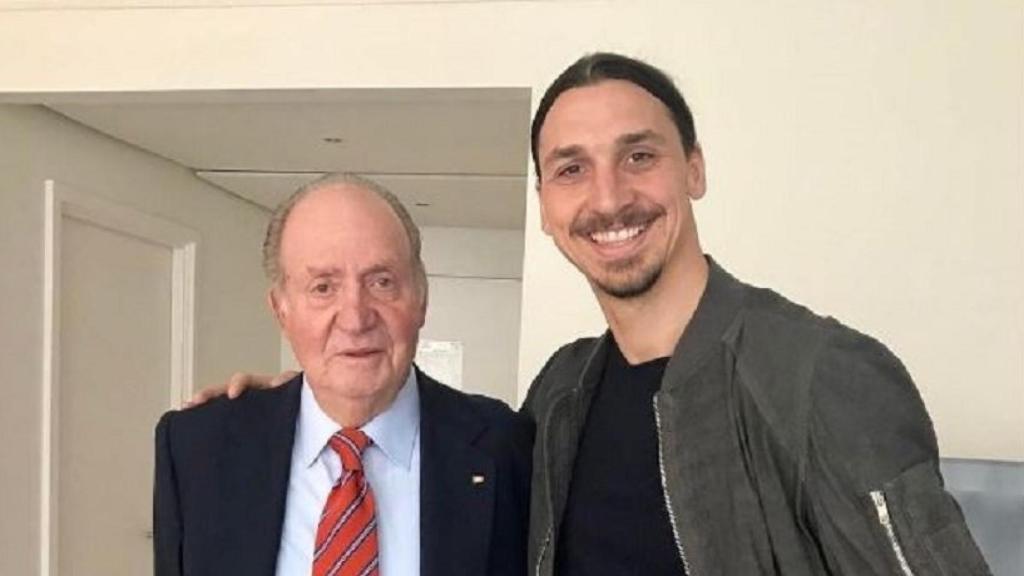 Ibrahimovic y Juan Carlos I. Foto: Instagram: (@iamzlatanibrahimovic)