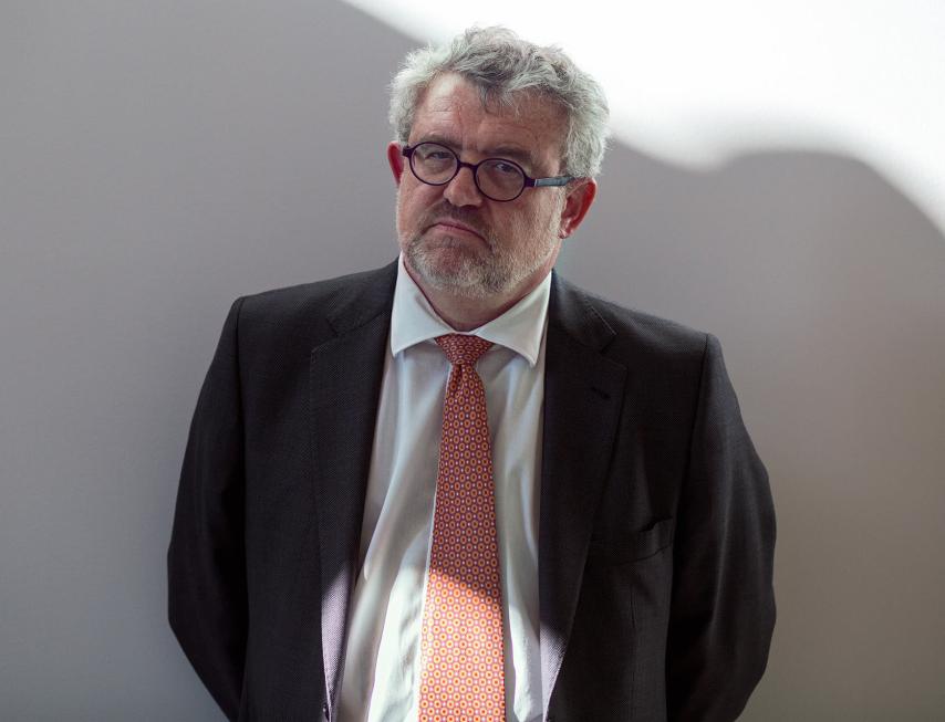 Miguel Falomir en el Casón del Buen Retiro, donde despachará como director del Prado.