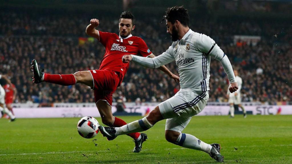 Isco en el partido ante el Sevilla de Copa del Rey
