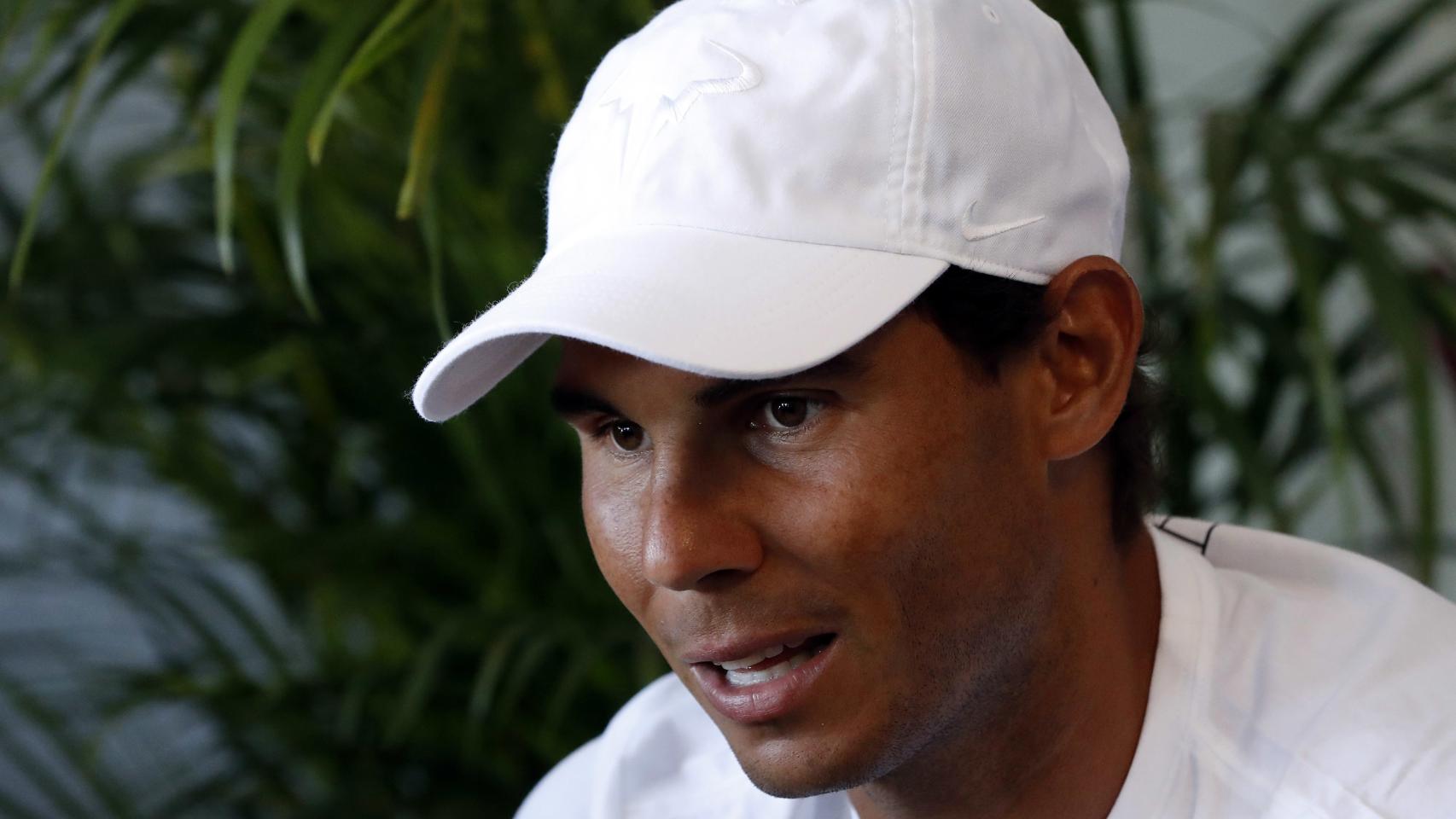 Nadal, atendiendo a la prensa el martes en Miami.