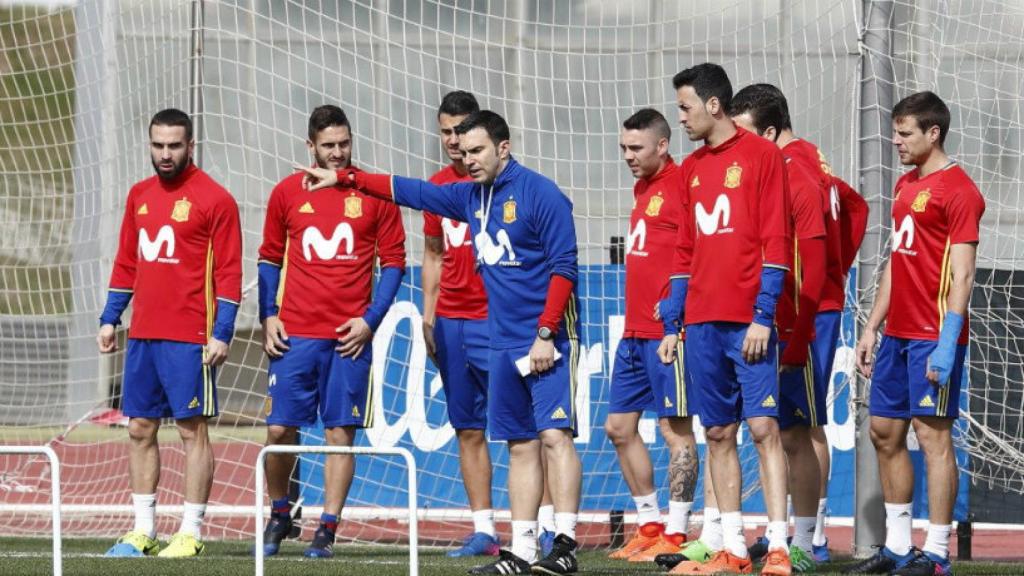 La Selección entrenando. Foto. Twitter(@SeFutbol)