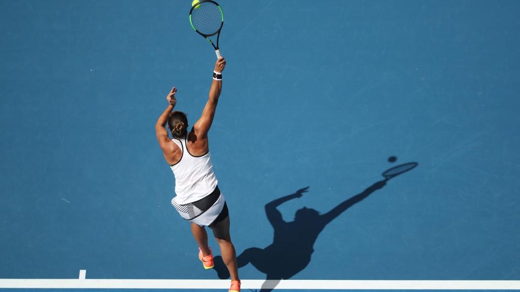 Sorribes, sacando durante el pasado Abierto de Australia.