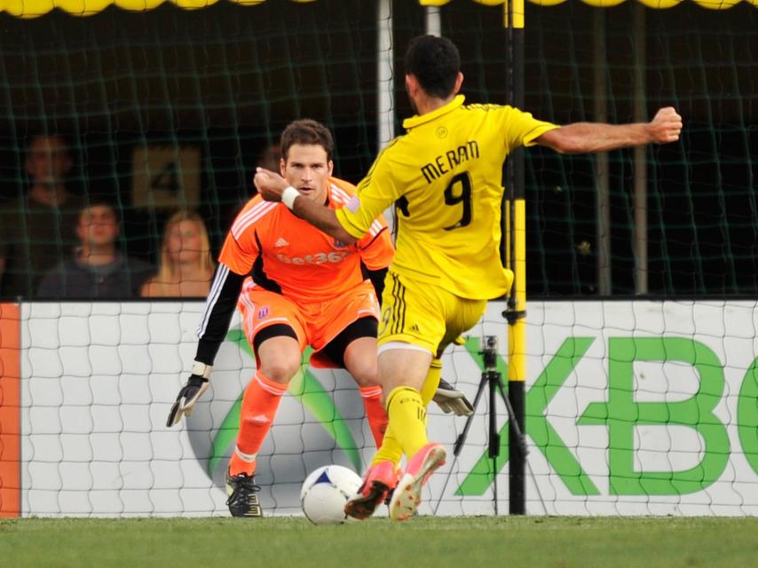 Meram dispara contra el Stoke City en un amistoso.