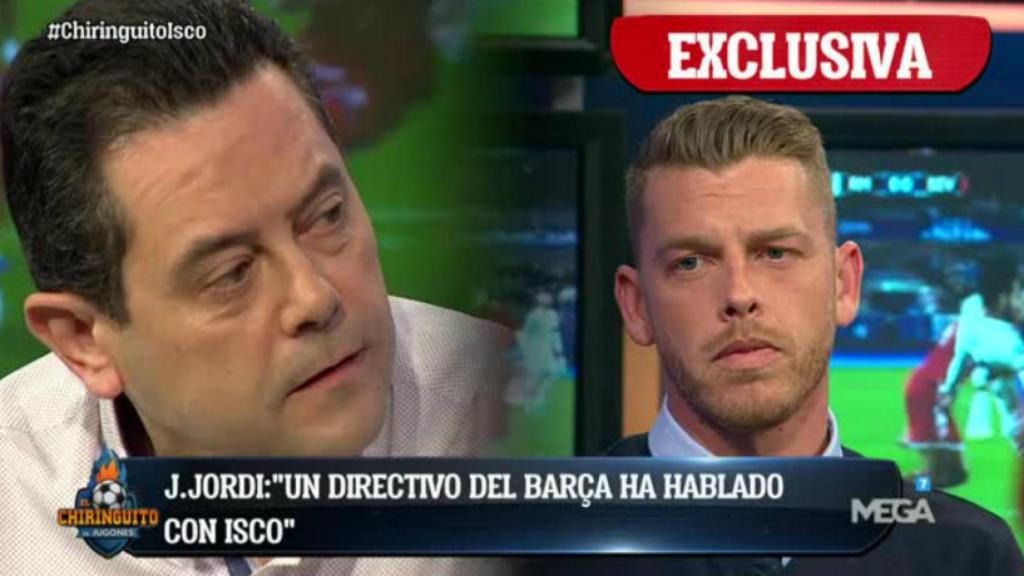 Roncero en El Chiringuito. Foto: Twitter (@elchiringuitotv)