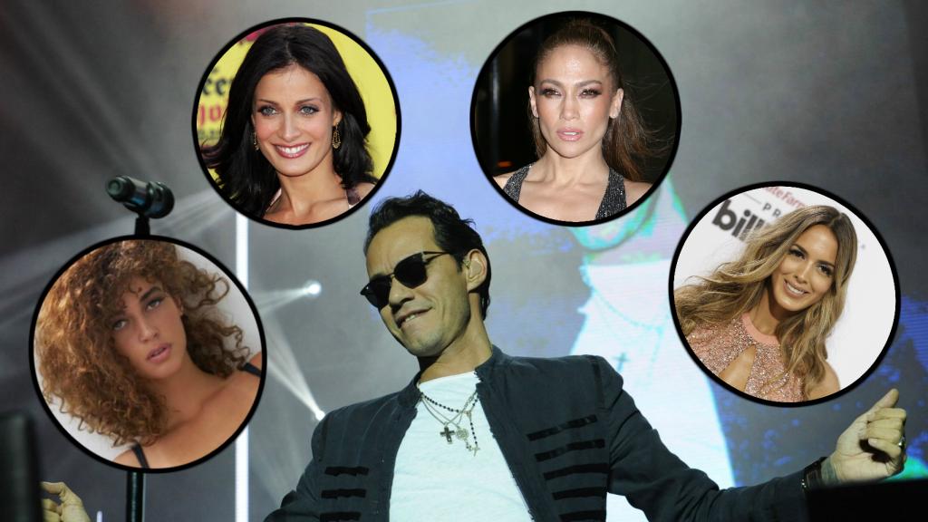 Marc Anthony y sus guapas mujeres.