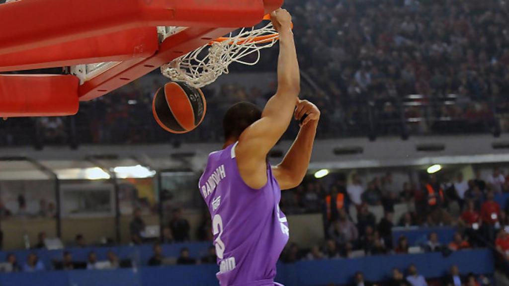 Randolph en el partido ante Olympiacos. Foto: acb.com