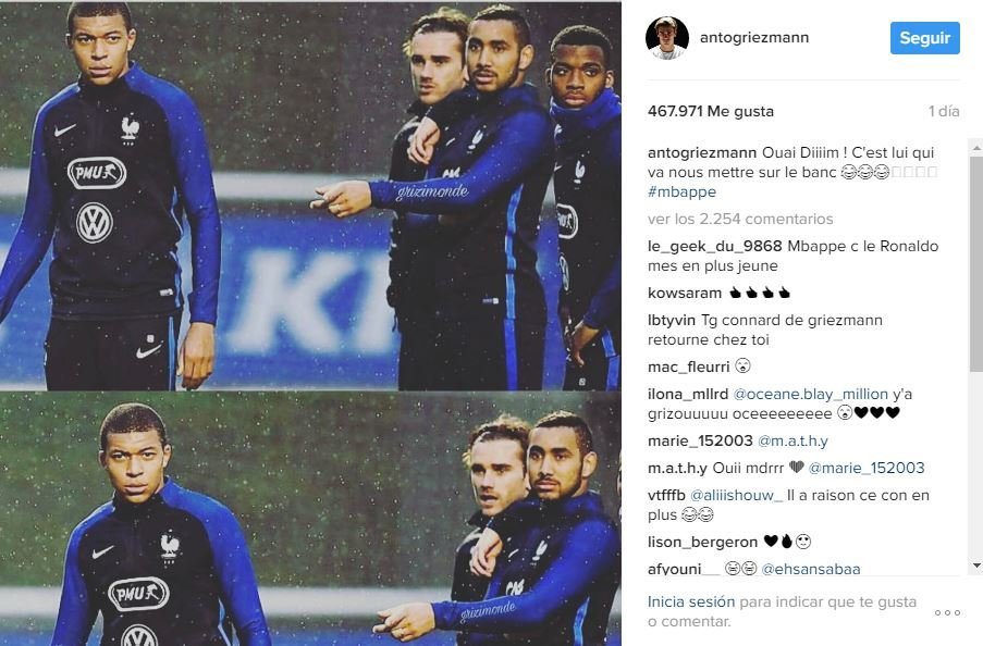 Griezmann: Mbappé nos mandará al banquillo a todos