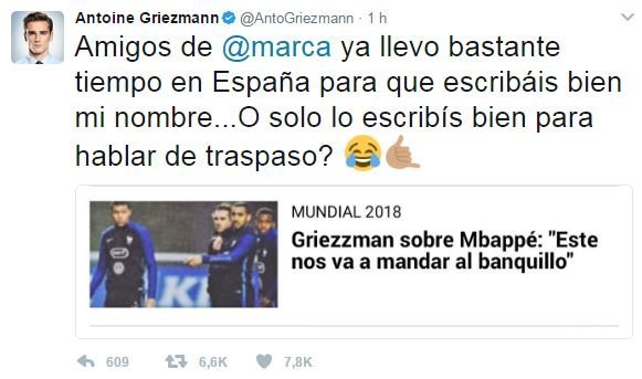 ¡Griezmann está harto! El sorprendente tuit que se ha hecho viral