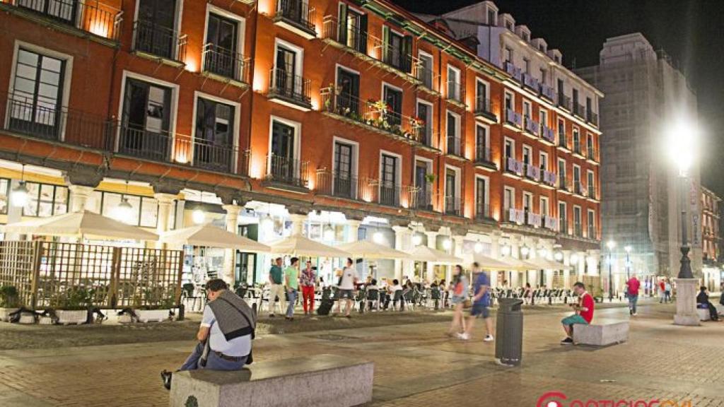 Plaza Mayor, Ríos de Luz, Valladolid.