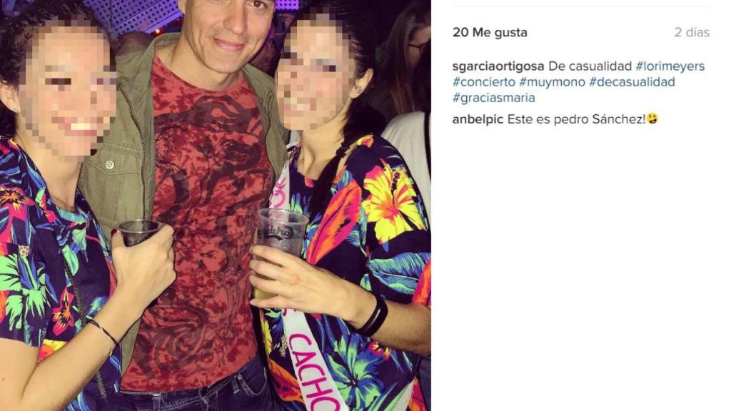 Pedro Sánchez de concierto.