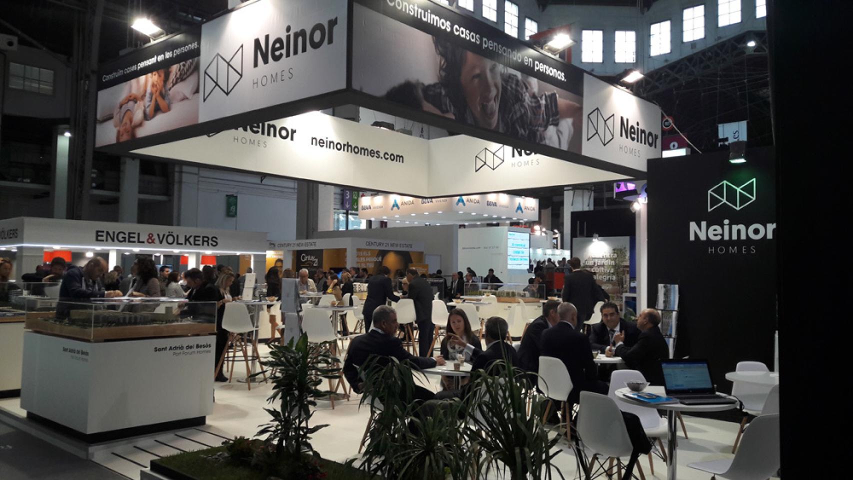 Stand de Neinor en una edición del Salón Barcelona Meeting Point.