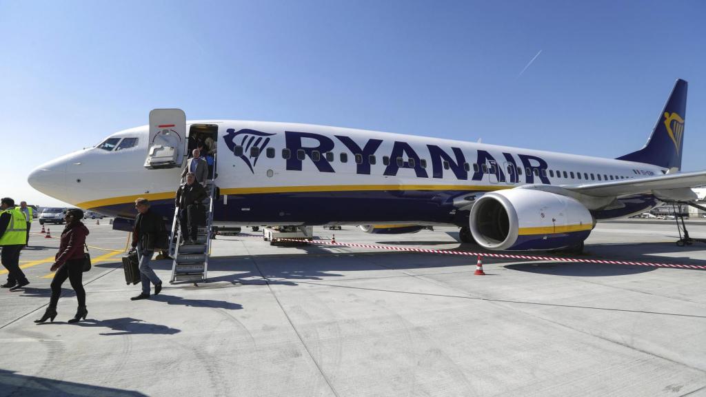 Imagen de un avión de Ryanair.