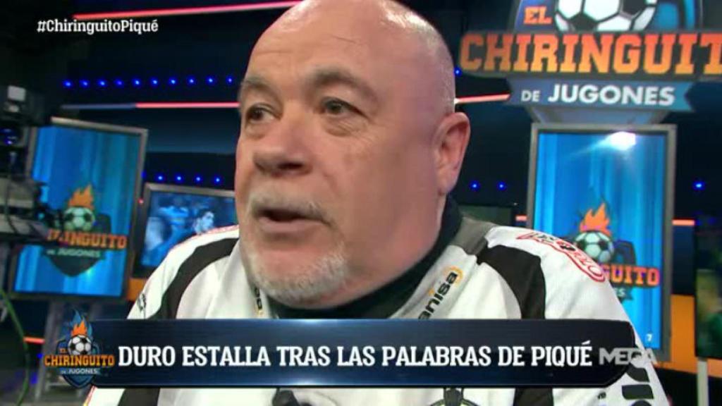 Duro, en El Chiringuito. Foto: Twitter (@elchiringuitotv)