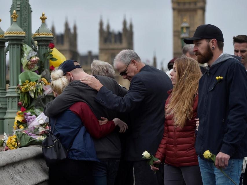 Imagen del homenaje a las víctimas de Westminster.