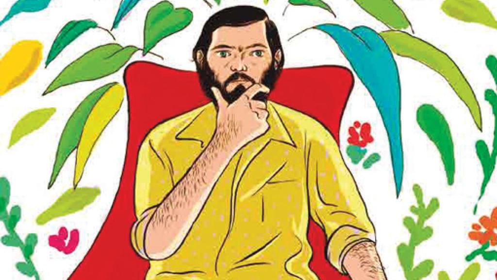 Image: Una gran vidriera con los colores de Cortázar