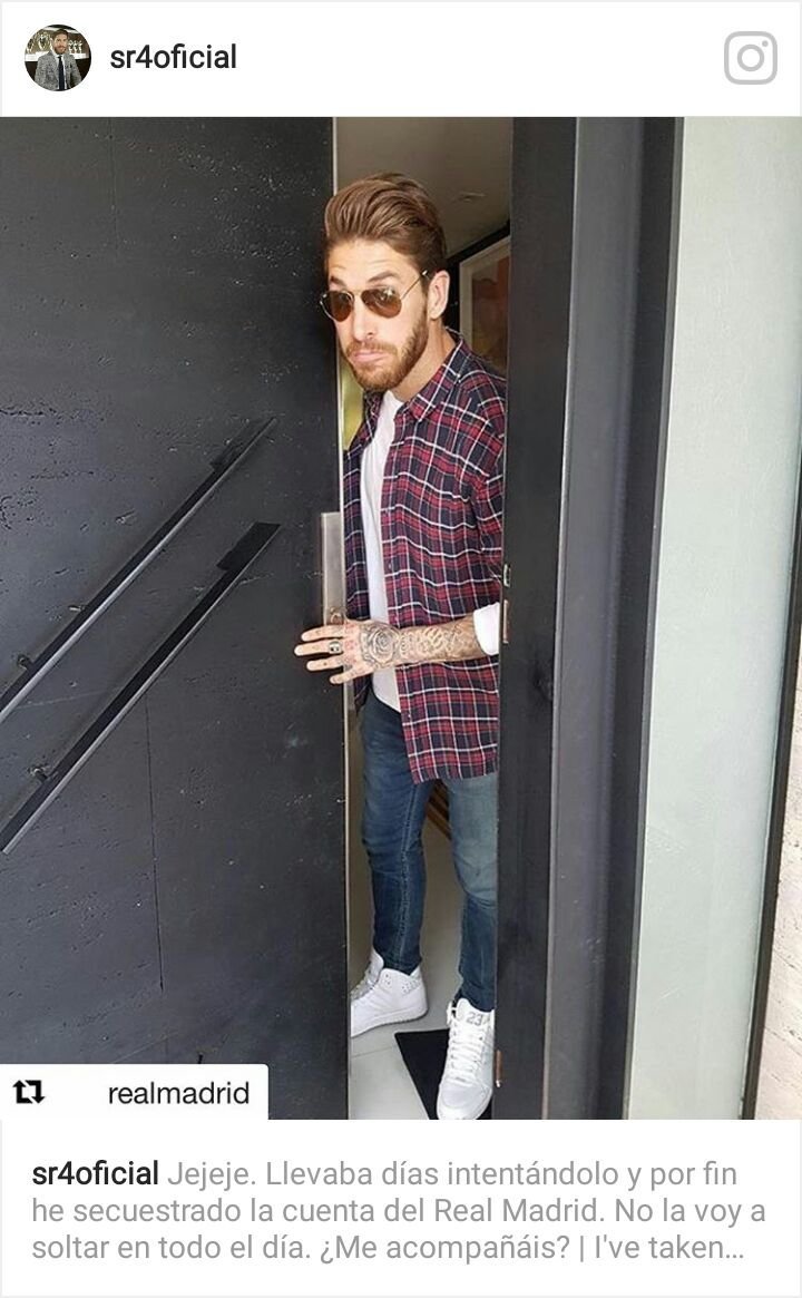 Sergio Ramos, community manager del Real Madrid