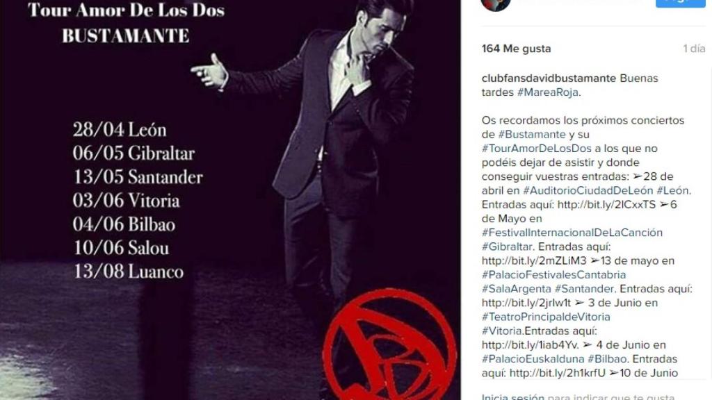 Gira de conciertos de David Bustamante.