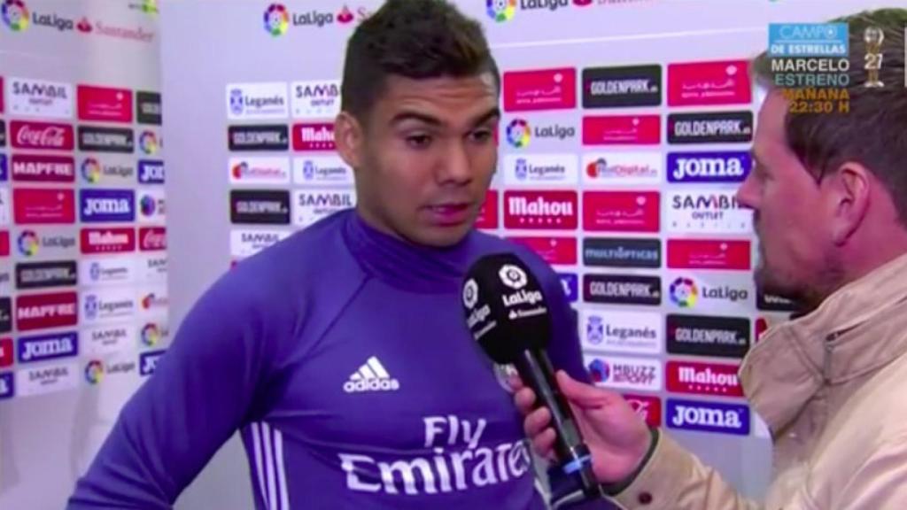 Casemiro habla en zona mixta