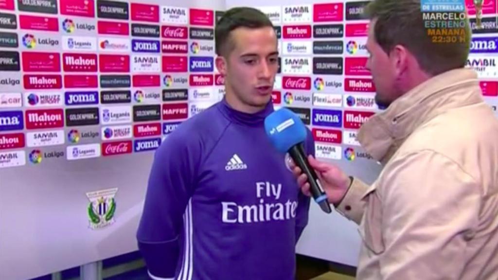 Lucas Vázquez, en zona mixta