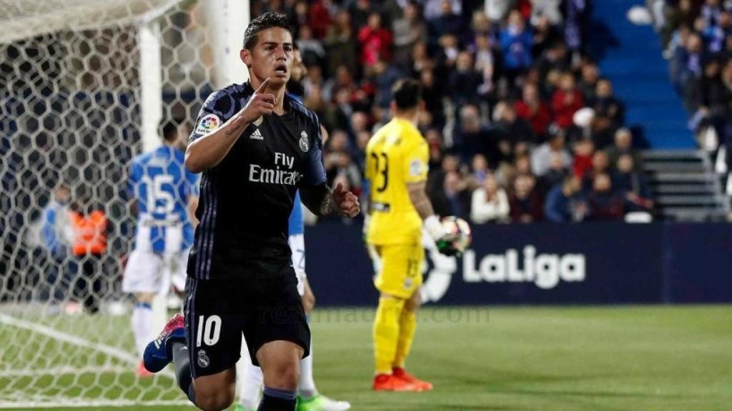 James marcó contra el Leganés